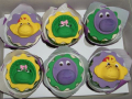 Barney cupcakes